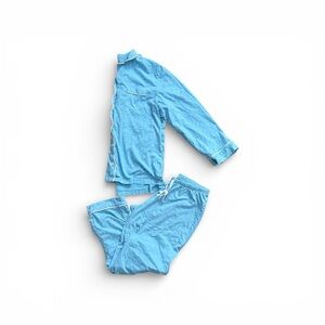Women's Pajamagrams Light Blue Polka Dot Cotton Pajama Set Size M